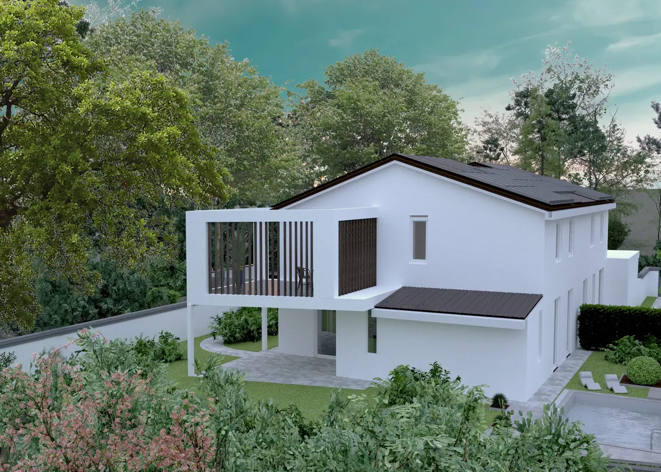 Residenze Cassiopea, Esterni